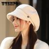 Шляпа в британском стиле Женская осенне-зимняя теплая беретка Восьмиугольная шляпа Повседневная ретро шляпа газетчика