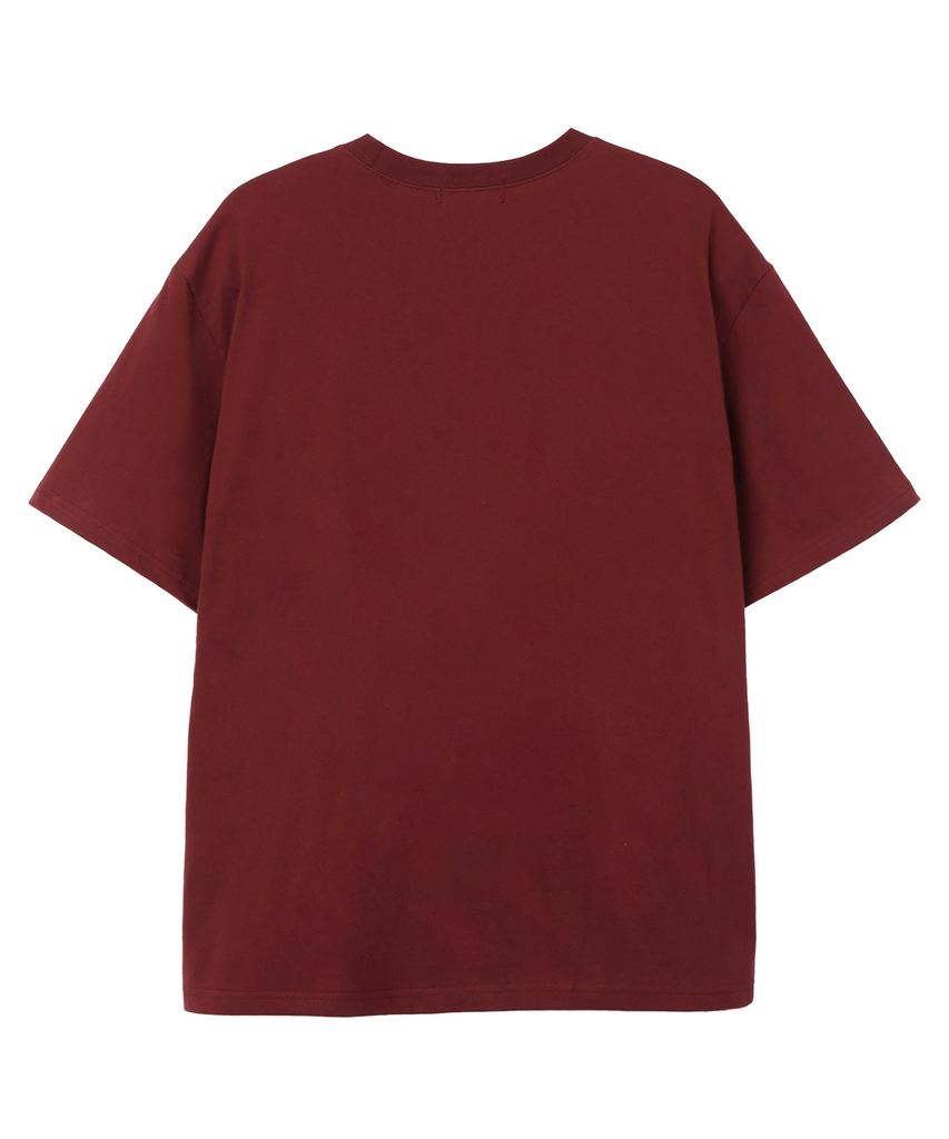 SHIRTER Ничто Не Сработает Оверсайз Футболка с Коротким Рукавом (Ss026) Бургундия