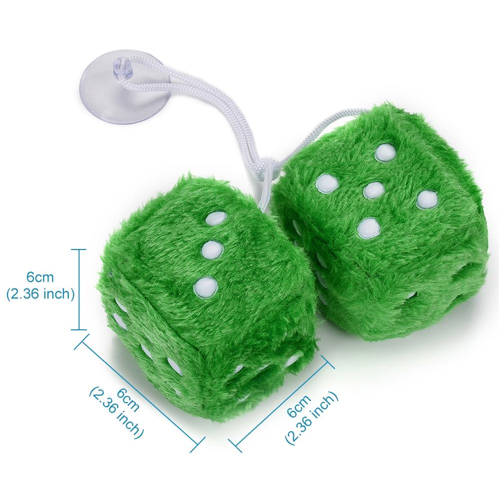 Автомобильные подвески, пушистые плюшевые игральные кости, точки, зеркало заднего вида, вешалка, куб, украшение, аксессуары для стайлинга автомобиля, украшение, 1 пара