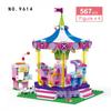 567Pcs Amusement Park Girls Fairytales Carousel Building Blocks City Street View Merry-Go-Round Bricks Toys For Kids Birthday