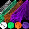 Colorful Halloween Spider Web Stretchable Cotton Cobwebs Elastic Scary Party Scene Props