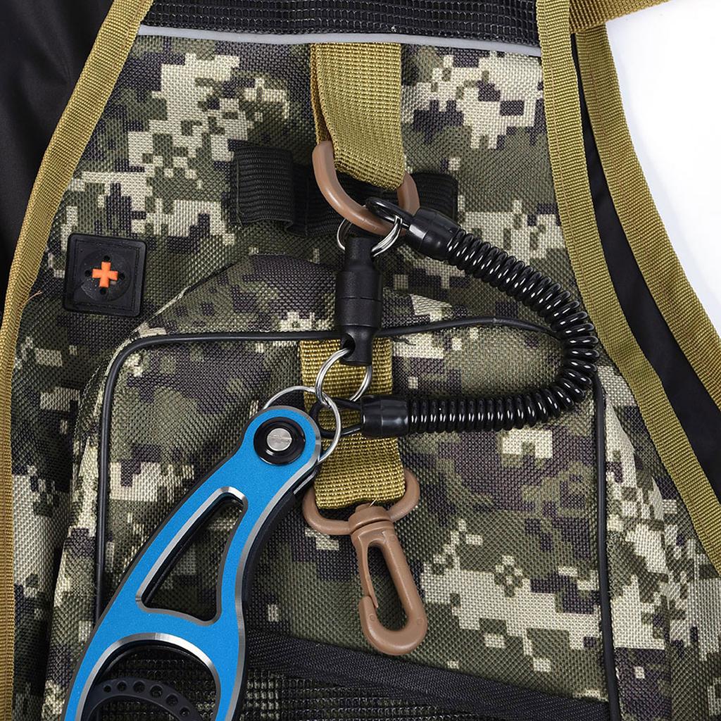 2 шт. Магнитный держатель для сетки, фиксатор, коннектор для подсачека с витым шнурком и карабином для нахлыстовой рыбалки