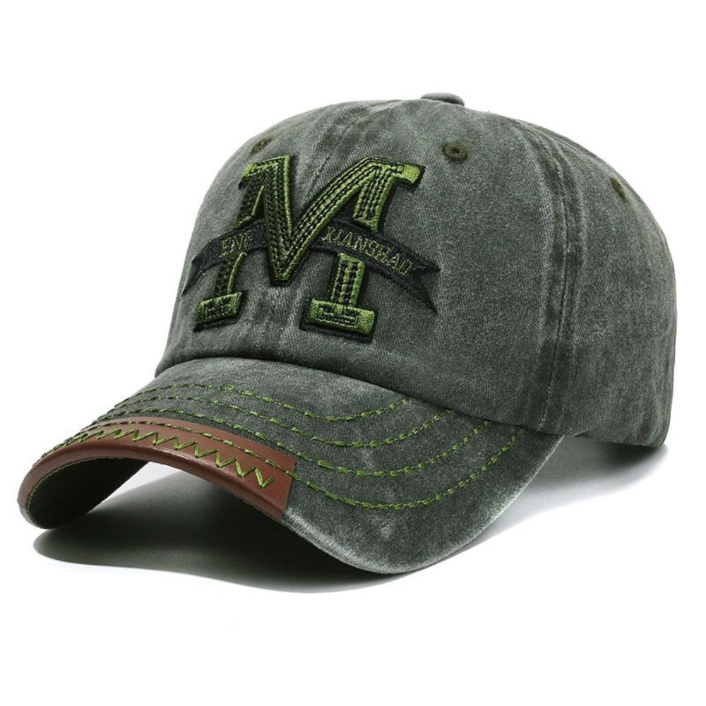 Washed Cotton Embroidered Baseball Cap Distressed Streetwear Sunscreen Hats For Man Women Unisex
