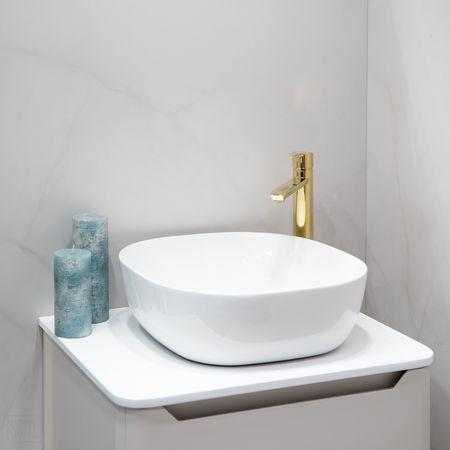 Some Pancia countertop washbasin 425X425 round white gloss BT2007