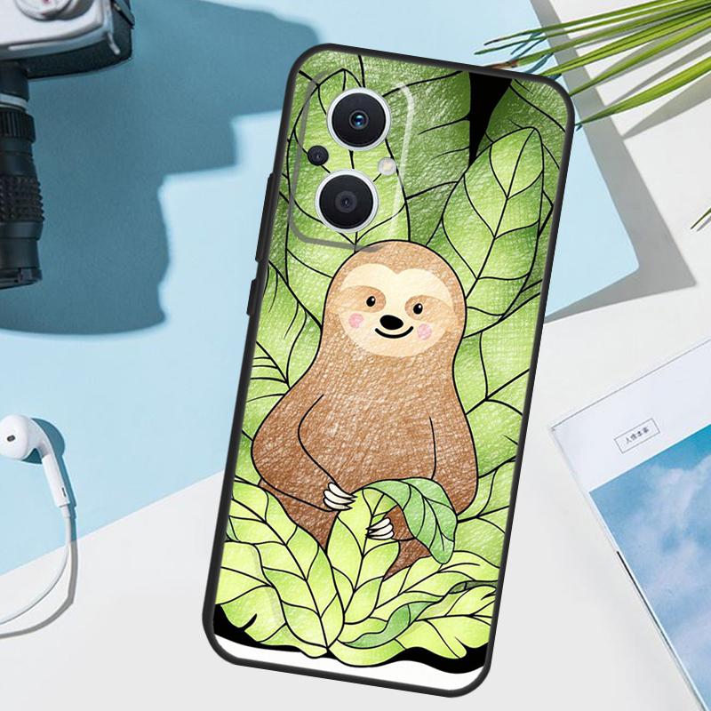 Cute Lovely Cozy Sloth Animal Cover For OPPO Reno 7 8 Lite 10 12 13 14 Pro 11 F 12F 13F 14F OPPO Find X8 X5 X6 X9 Pro Case