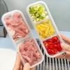 Контейнер для хранения продуктов в холодильнике - Герметичный контейнер из пищевого пластика - Бытовой кухонный аксессуар - Контейнер для хранения фруктов, мяса и овощей
