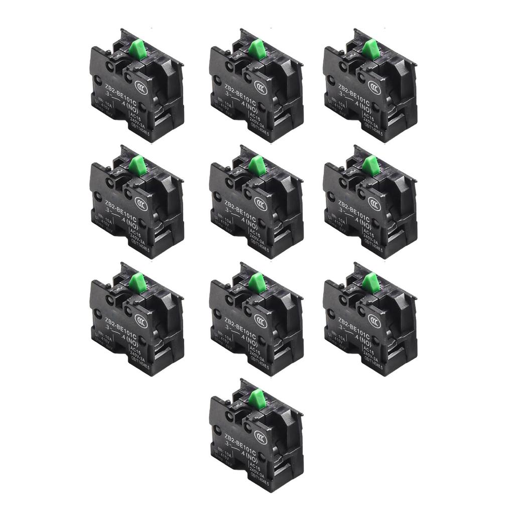 ZB2-BE101C 10A 600V Push Button Joystick Switch 10 Piece Lot for Industrial Control Panels and Operator Interface Stations