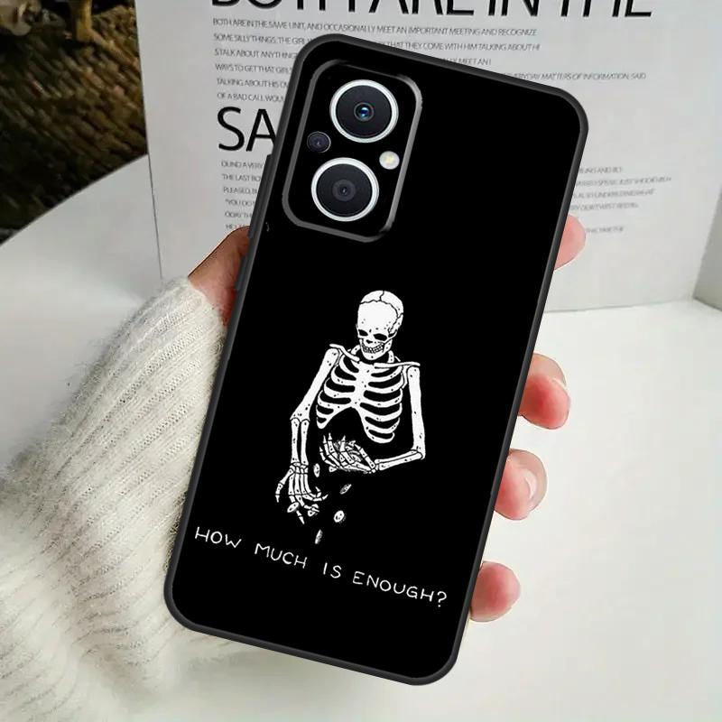 Эстетичный чехол-скелет для телефона OPPO Reno 8T 14F 13 F 12 11 10 14 Pro 7 8 Lite OPPO Find X8 X6 X5 X9 Pro