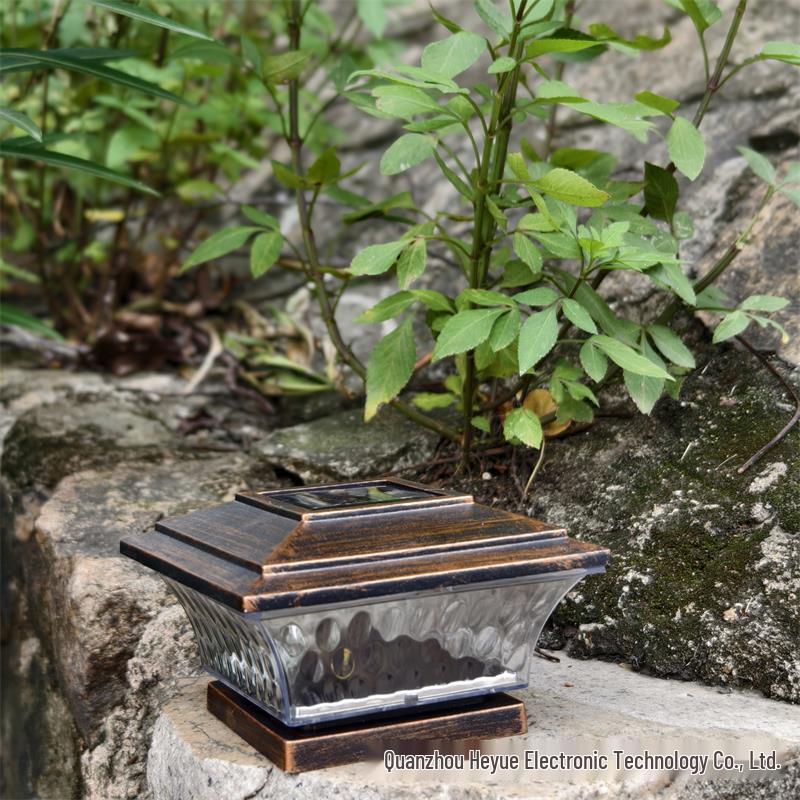 Двухцветные солнечные столбики для сада – Водонепроницаемые в китайском ретро-стиле для столбов забора и ворот