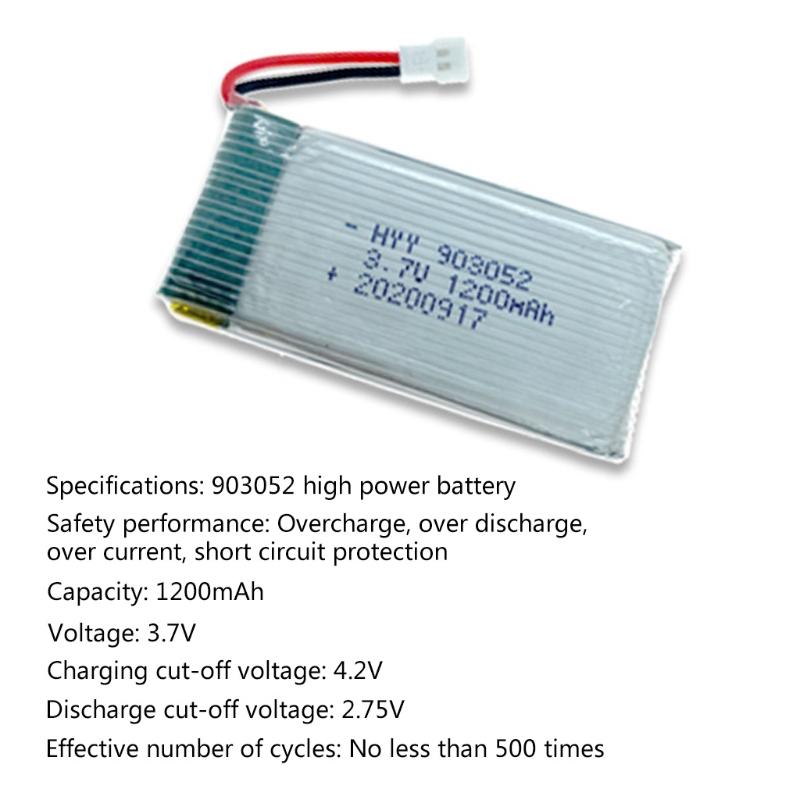 903052 Rechargeable Battery for X5 X5C X5sw Quadcopter Drone Accessories Replacement Parts Over Charge for Protection