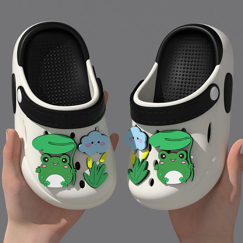 EVA Children's slippers, baby clogs, summer closed-toe sandals for boys and girls, infant indoor home non-slip shoes
