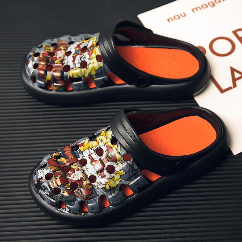 Сандалии Водонепроницаемые Шлепанцы Мужская Обувь Уличная Обувь с Мягкой Подошвой Сабо Ева Пляжная Домашняя Летняя Дышащая Обувь для Пары