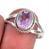 Natural Pink Amethyst Gemstone 925 Solid Sterling Silver Jewelry Ring S.9 Y9r05
