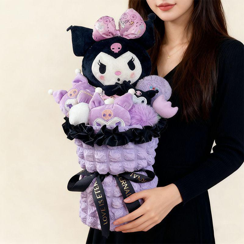 Cute Cartoon Flower Bouquet Plush Doll Kawaii Desktop Decoration Stuffed Animal Toy Perfect Gift For Girls