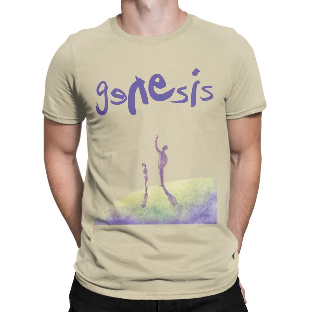 Футболки Genesis для мужчин Винтажная футболка из 100% хлопка Футболка с круглым вырезом и коротким рукавом Идея для подарка Топы