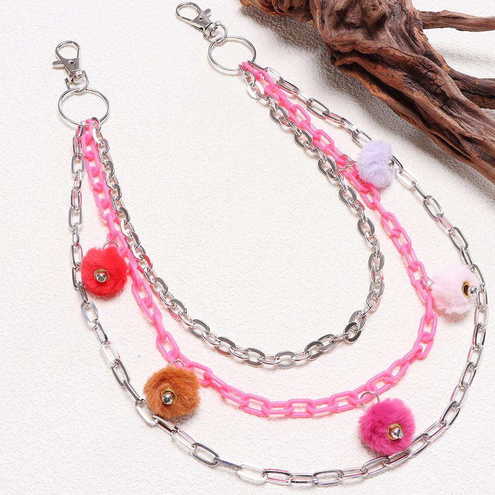 Hip Hop Girl Metal Chain Waist Accessory With Lobster Clasp For Trendy Denim Pants