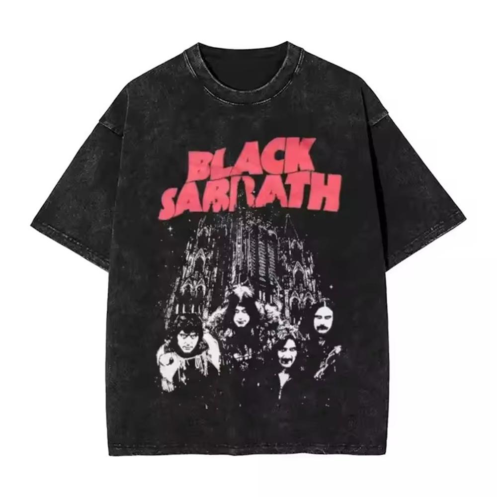 Футболки Black Sabbath в стиле метал, хип-хоп, мужская одежда, футболки с графическим принтом.