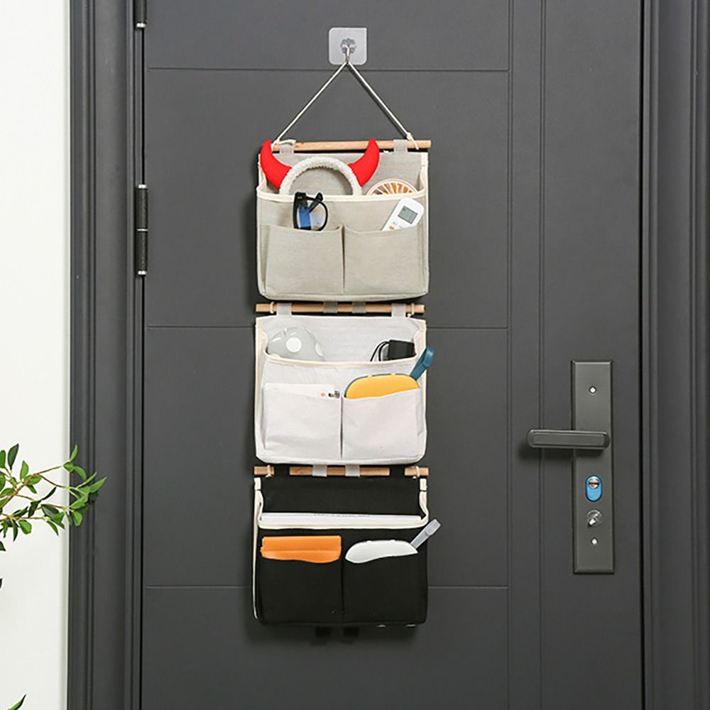 Wall Mounted Storage Bag Waterproof Bedside Organizer Fashion Hanging Bag Home