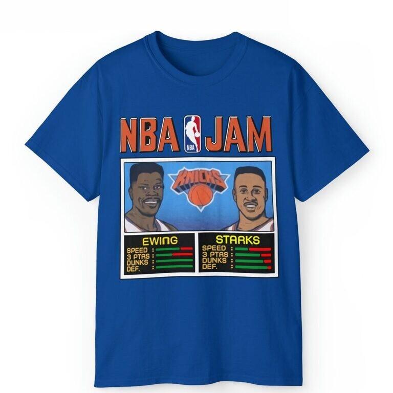 Редкая футболка унисекс для фанатов баскетбола Ewing and Starks NY K..nicks S-5XL