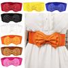 Fashion Bow Decoration Women Elastic Belts Waistband Waist Strap Stretch