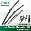 For Skoda Octavia 1U Combi MK1 1996-2003 1997 Wiper Front & Rear Wiper Blades Windshield Windscreen Window Brushes 21"+19"+14