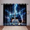 2pcs Gamepad Printed Window Curtain For Bedroom Office Kitchen Living Room Study Grpmmet Top Window Treatment For Home Decor