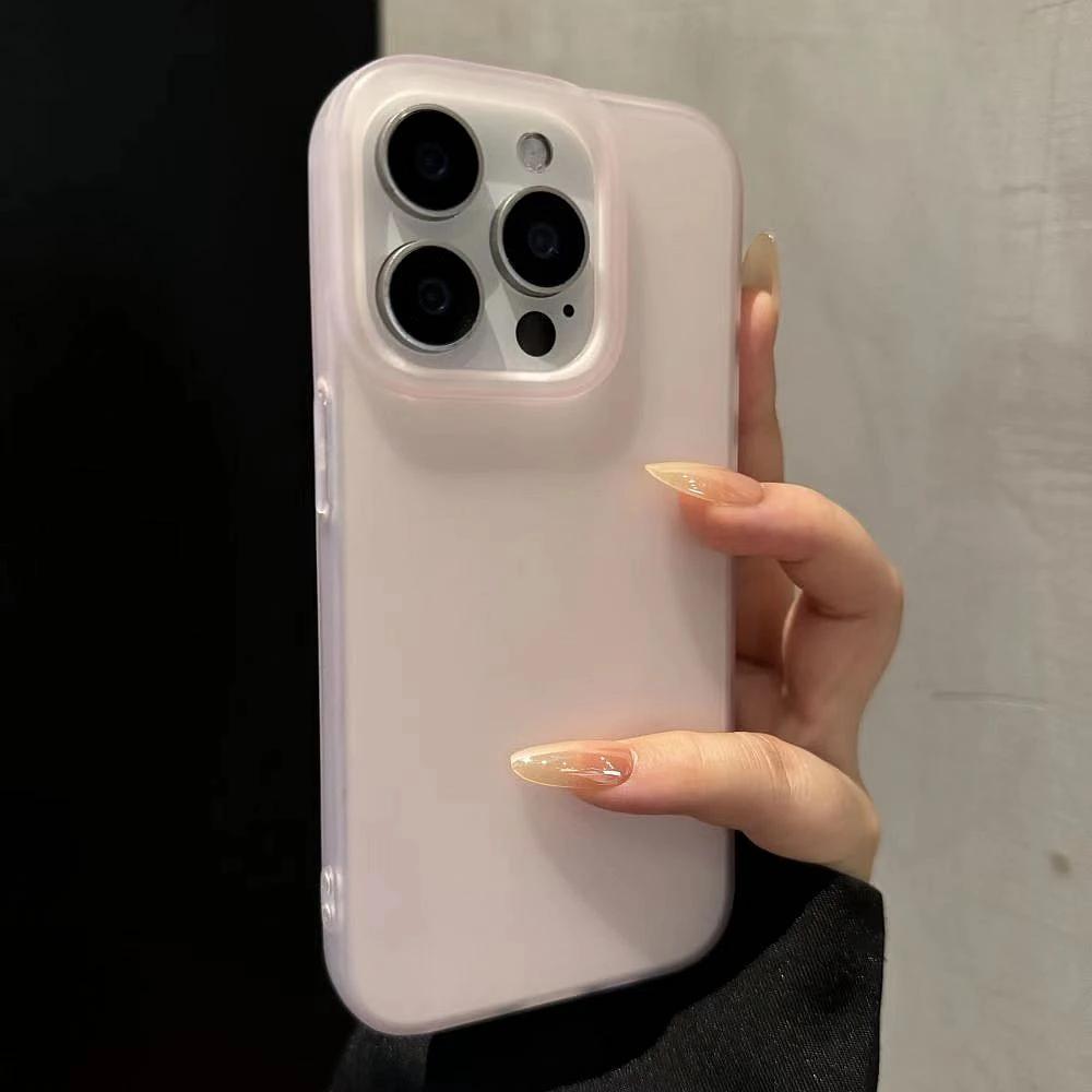 Модный мягкий матовый чехол для телефона в конфетном стиле для iPhone 17 16 11 12 13 14 15 Pro Max Plus X XS Max Прозрачный бампер Чехол