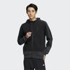 adidas Спортивная повседневная куртка с капюшоном Essentials с 3 полосками, мужская верхняя одежда, черная IA6962