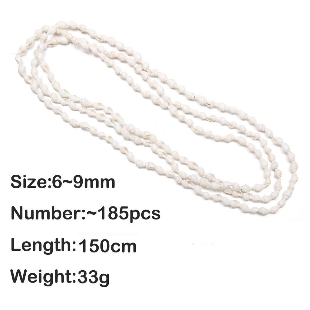 1 нить Бусины-ракушки в форме раковины 6–9 мм Свободные бусины-разделители в морском стиле для изготовления ювелирных изделий своими руками Идеальные браслеты, ожерелья и подвески 150 см