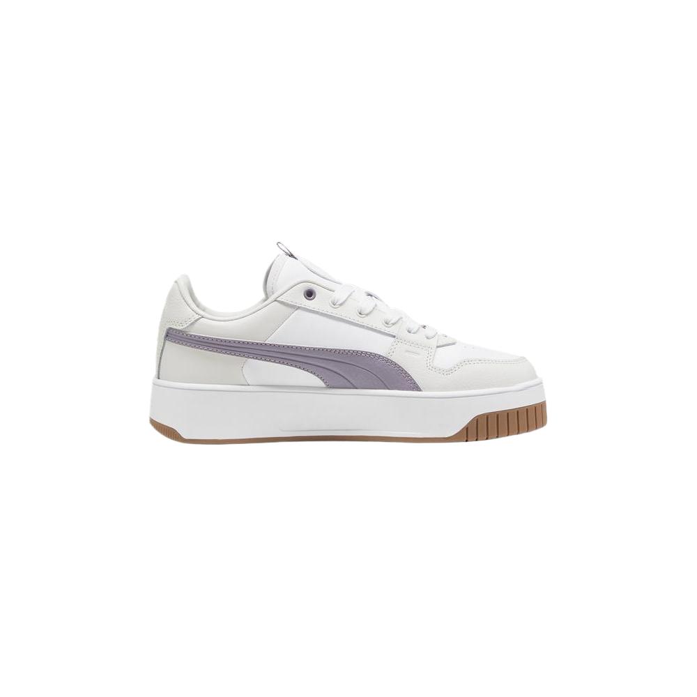 Puma Carina Street Lux Comfortable Versatile Low-Top Sneakers Women Sneakers White Purple Gray 397487-06