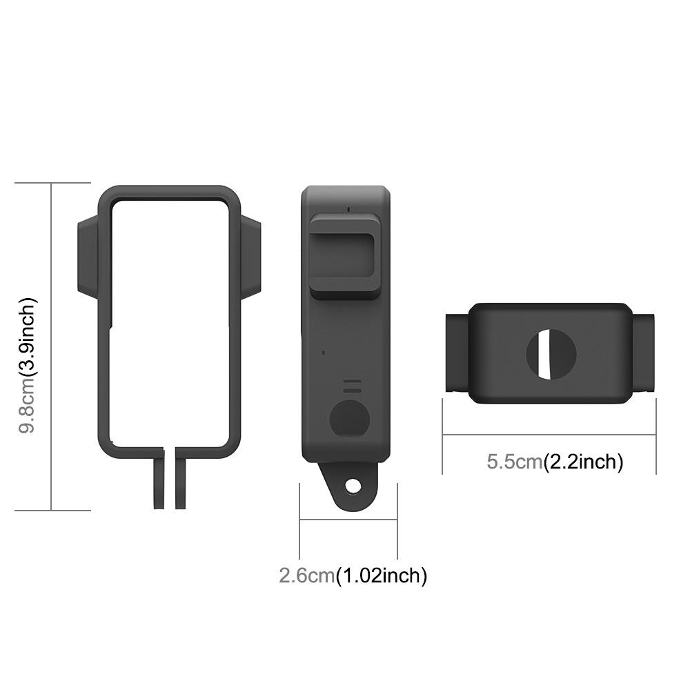 Защитная рамка PULUZ из ABS с двумя портами «горячий башмак» для DJI Action 2