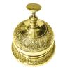 Round Office Brass Desk Calling Bell Unique Vintage Nautical Antique Hotel Counter Decorative Handbells Gifts for Dad Christmas Decor