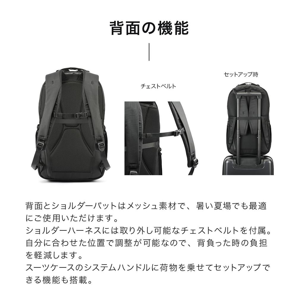 Ace Gene Business Backpack, Rugmaster 2, B4 Size Storage, 15.6-inch PC Storage, 31L, No. 17763