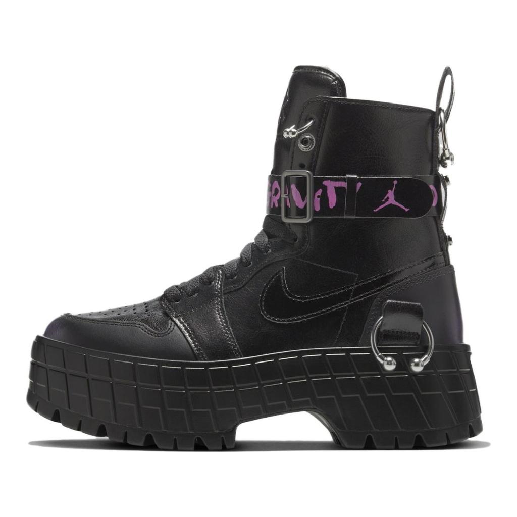 Женские кроссовки Air Jordan 1 High Brooklyn No Gravity Black Global-Purple HF5691-001