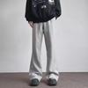 Men's Gray Micro-Flared Slim Fit Casual Sweatpants
