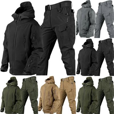 Открытый теплый комплект, камуфляжное плюшевое утолщенное пальто спецназа, осенне-зимнее мягкое большое пальто