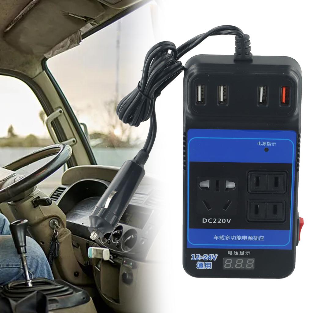 Автомобильный инверторный преобразователь Trip 4 USB DC AC Модифицированное напряжение Преобразователь Адаптер Автомобильные аксессуары DC 12 В/24 В в DC 110 В 220 В 150 Вт
