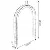 KADAX Pergola Ogrodowa metalowa Łuk Na Kwiaty Róże Do Róż Pnącz 281 cm Podpora