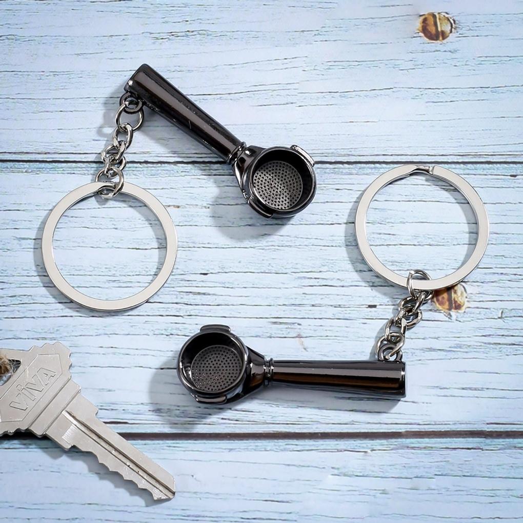 Keychain 2-piece set (black) AirPod car keyring