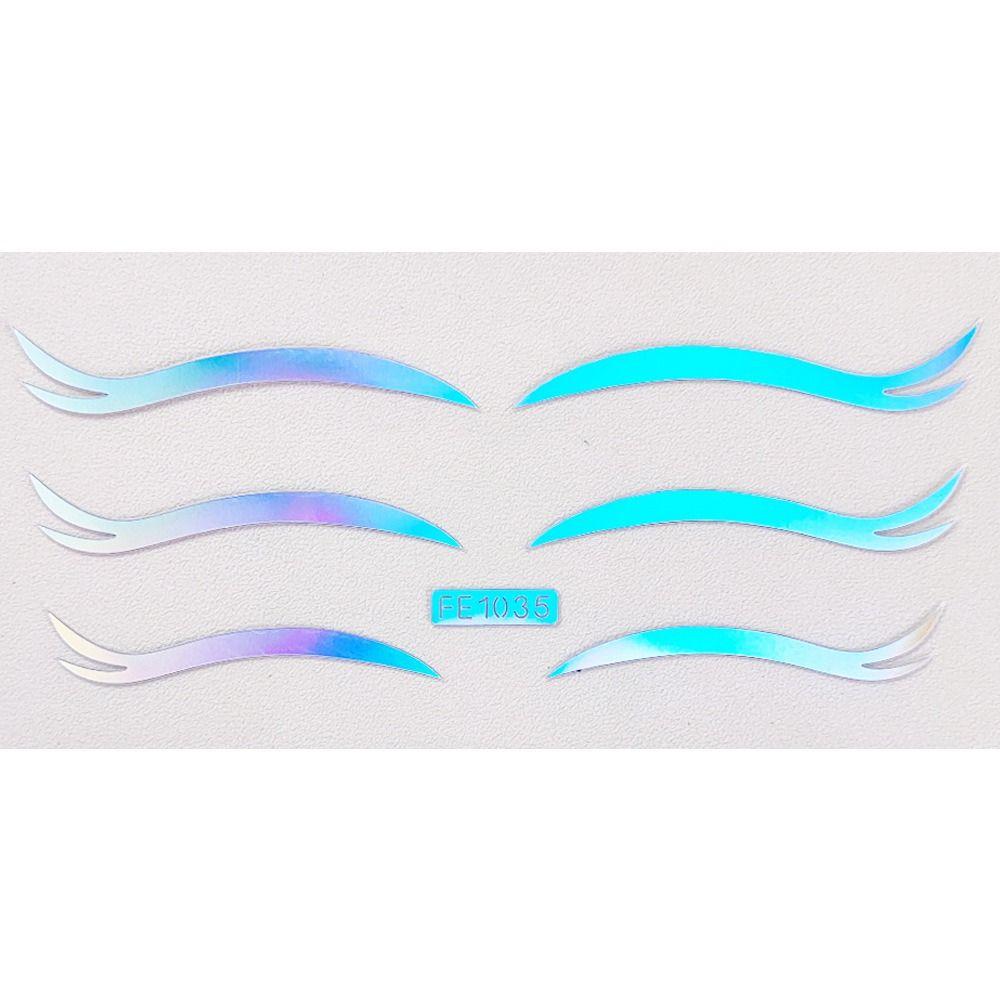 Водостойкая блестящая временная татуировка-наклейка, самоклеящаяся подводка для глаз, наклейка для вечеринки и фестиваля