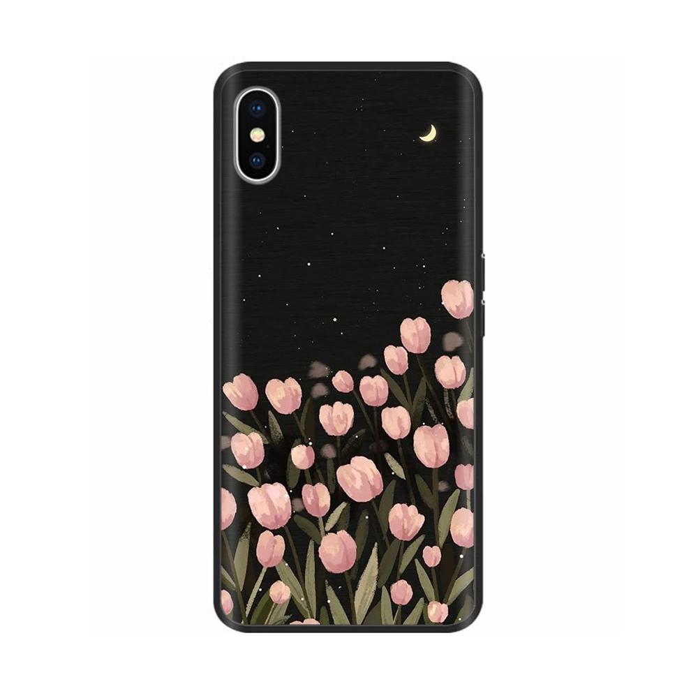 Для iPhone X XS Цветы Мягкие ТПУ Силиконовые Чехлы для Телефона Ударопрочная Крышка Для iPhone X Xs Max XR Мягкий Жидкий Корпус Fundas Capa