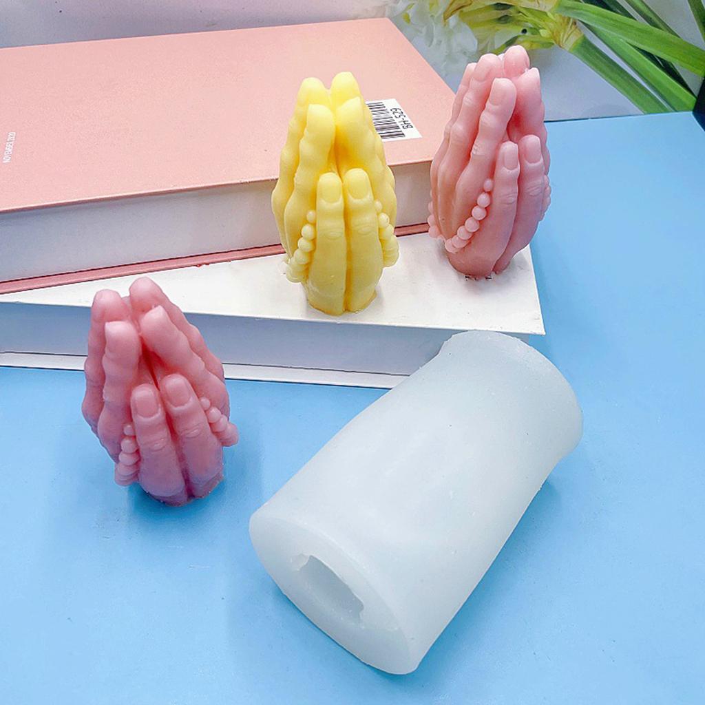 Praying Hand Resin Molds Candle Molds for Making Candle Soap Chocolate Cake Fondant Room Decorations DIY Craft Baking