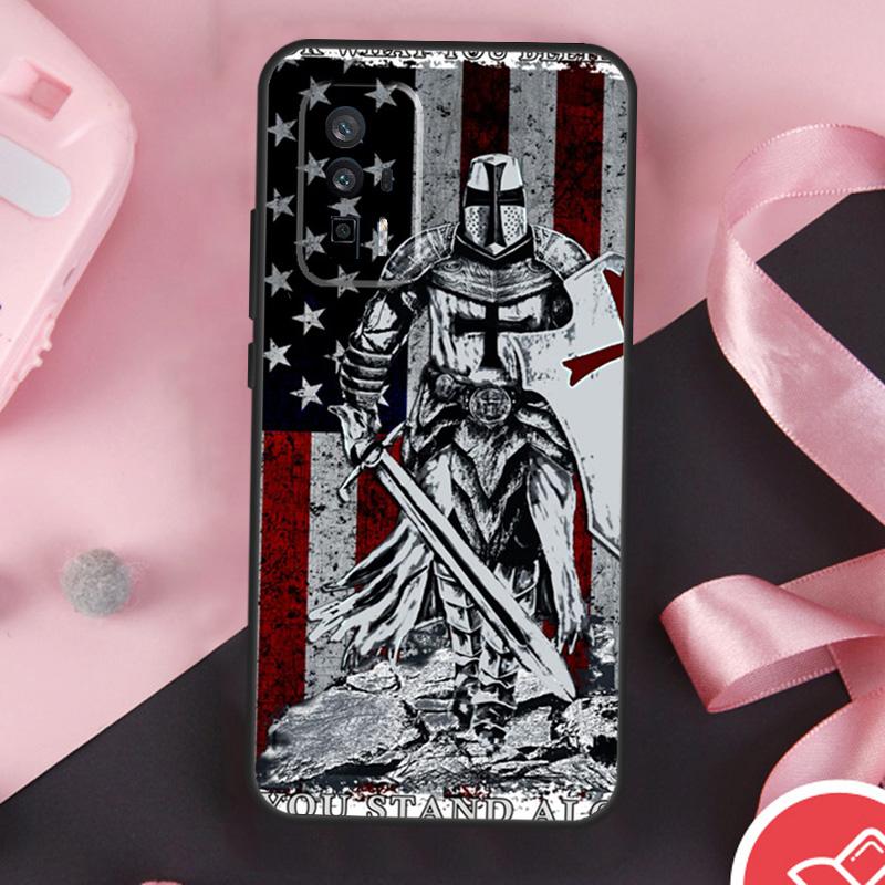 Чехол для Xiaomi 15 Ultra Mi 13 14 11T 12T 13T 14T Pro POCO X7 Pro X3 X5 X6 F5 F6 F7 с изображением Христианских Тамплиерских Рыцарей