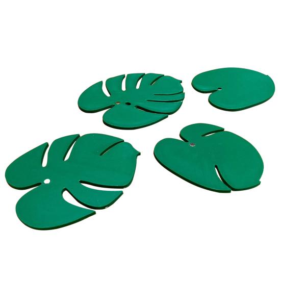 4 шт. 3D-печатный набор подставок под стаканы с дизайном листьев монстеры на магнитной основе с растением для домашнего декора