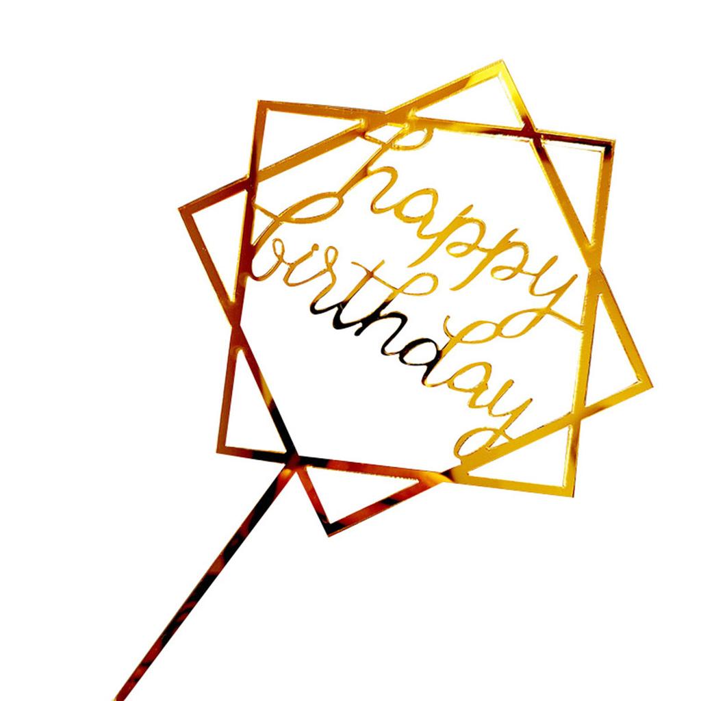 10 шт., разноцветные фигурки на торт «С Днем Рождения», черные золотые фигурки на торт, украшения на детский праздник, день рождения, флажки для торта