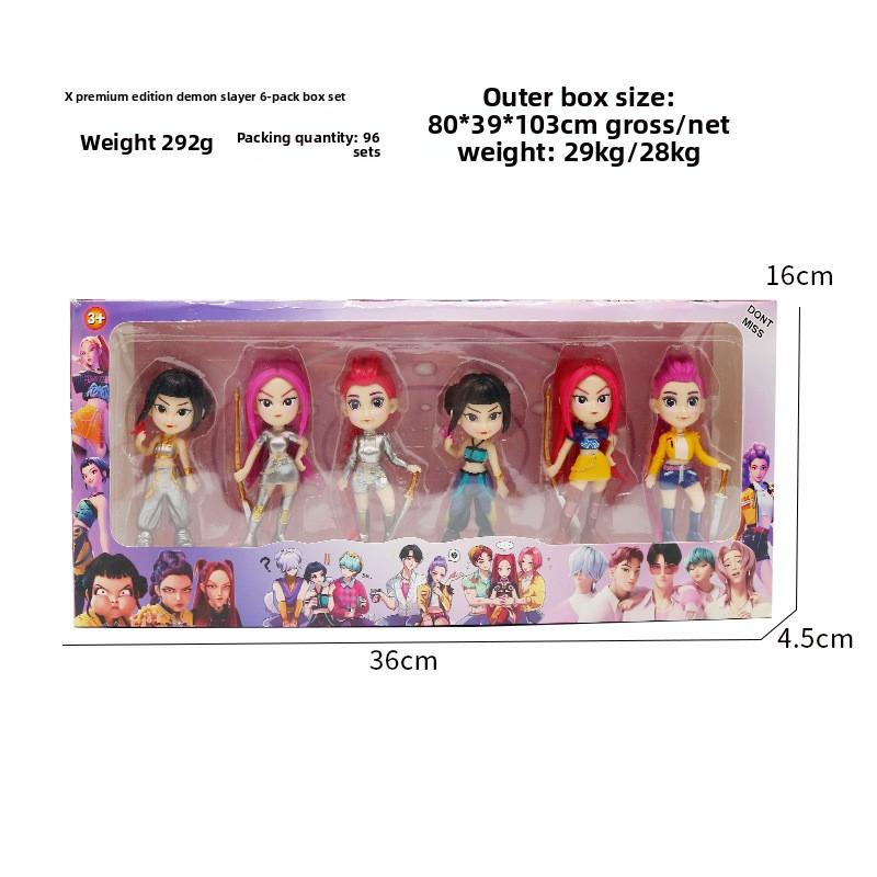 Охотники на ведьм Взрывной K-pop Большая голова Q версия Фигурка Румими Модель Слепая коробка Приливная игрушка Кукла Украшение