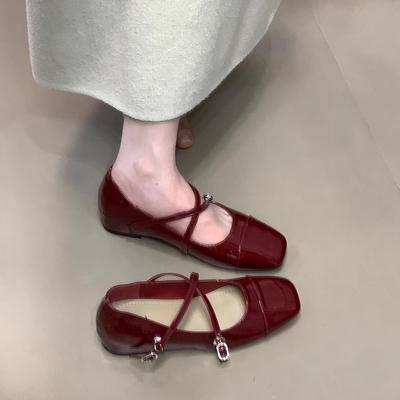 Guttega туфли-лодочки на танкетке с серебристым квадратным носком и ремешком-пряжкой Мэри Джейн женские 2025 весна новая модная обувь