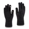 Gloves Men's Autumn and Winter Warm Cycling Thickened Knitted Wool Cold-proof Outdoor Riding Velvet Gloves