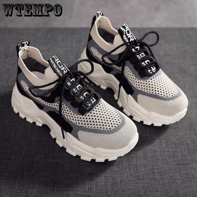 Весенне-летняя спортивная женская обувь, сетчатая красная дышащая мягкая подошва для отдыха, парусиновая легкая обувь для бега для папы