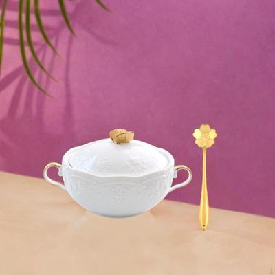 Керамическая миска для подачи супа, 9,8 унций, размер 4,5 дюйма с ручками для мороженого и пасты